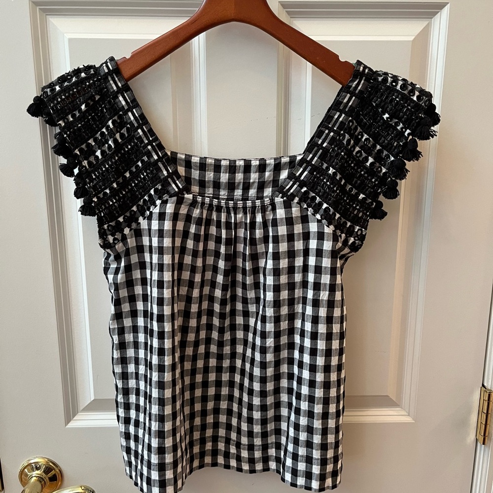 J.Crew gingham check sleeveless top - Picture 3 of 12